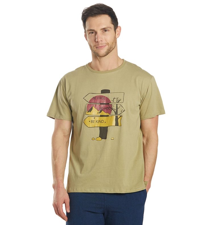 Yak & Yeti Men's T Shirt Be Free Be Kind