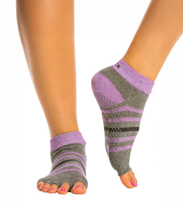 Toesox Ankle Length Half-Toe Yoga Grip Socks - Image 105