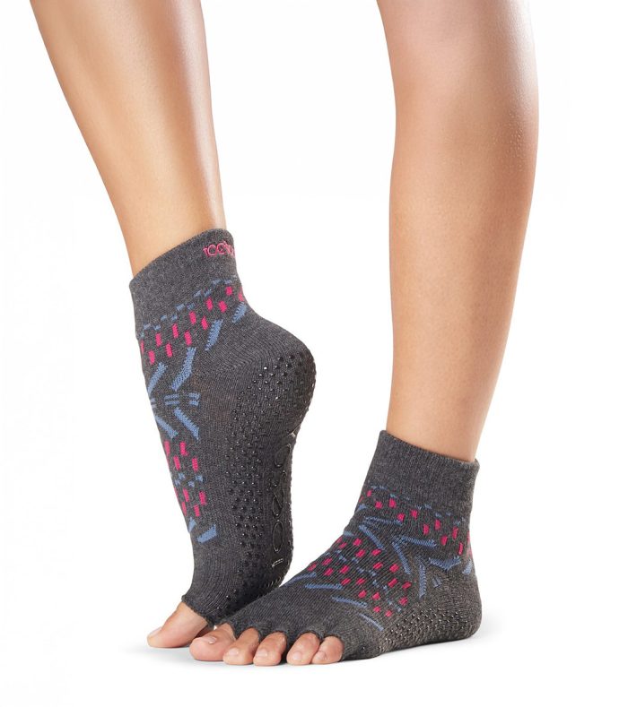 Toesox Ankle Length Half-Toe Yoga Grip Socks - Image 42
