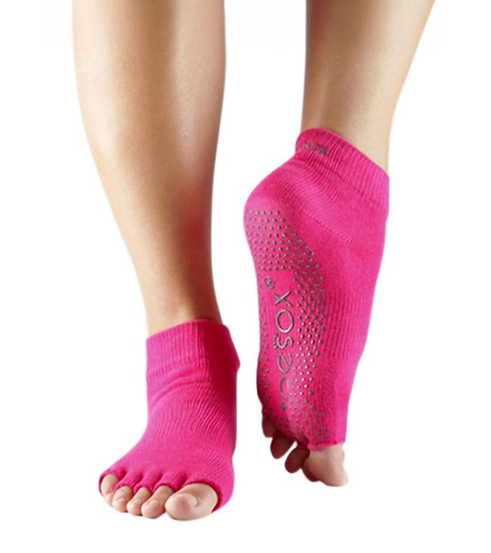 Toesox Ankle Length Half-Toe Yoga Grip Socks - Image 24