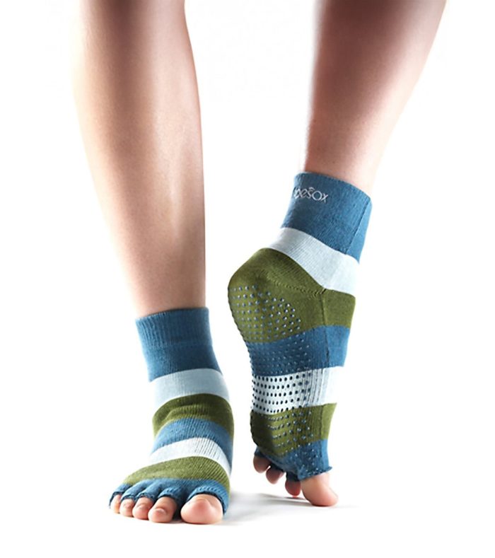 Toesox Ankle Length Half-Toe Yoga Grip Socks - Image 60