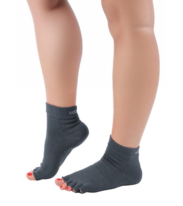 Toesox Ankle Length Half-Toe Yoga Grip Socks - Image 19