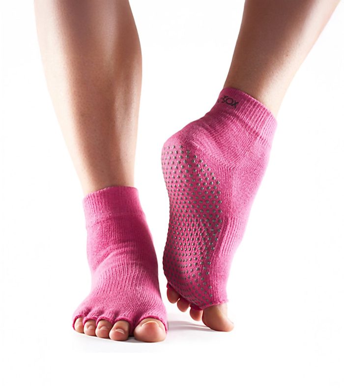 Toesox Ankle Length Half-Toe Yoga Grip Socks - Image 3