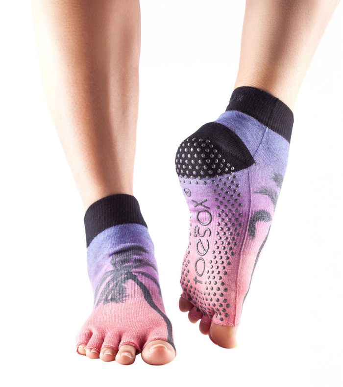 Toesox Ankle Length Half-Toe Yoga Grip Socks - Image 120