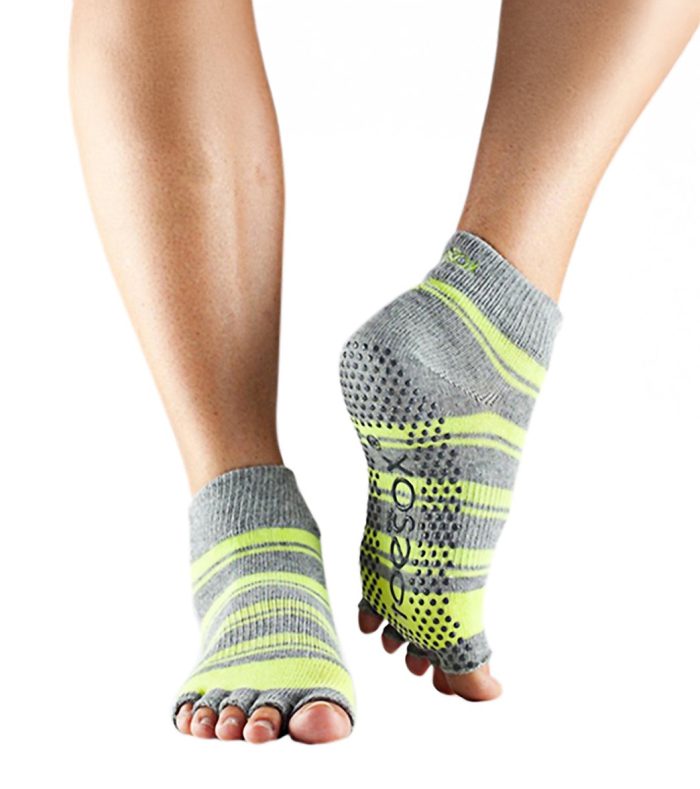 Toesox Ankle Length Half-Toe Yoga Grip Socks - Image 81