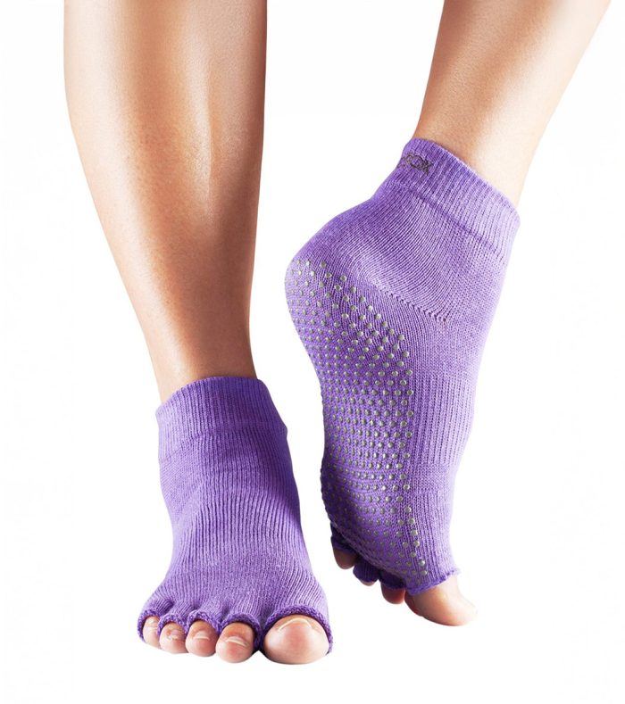 Toesox Ankle Length Half-Toe Yoga Grip Socks - Image 48