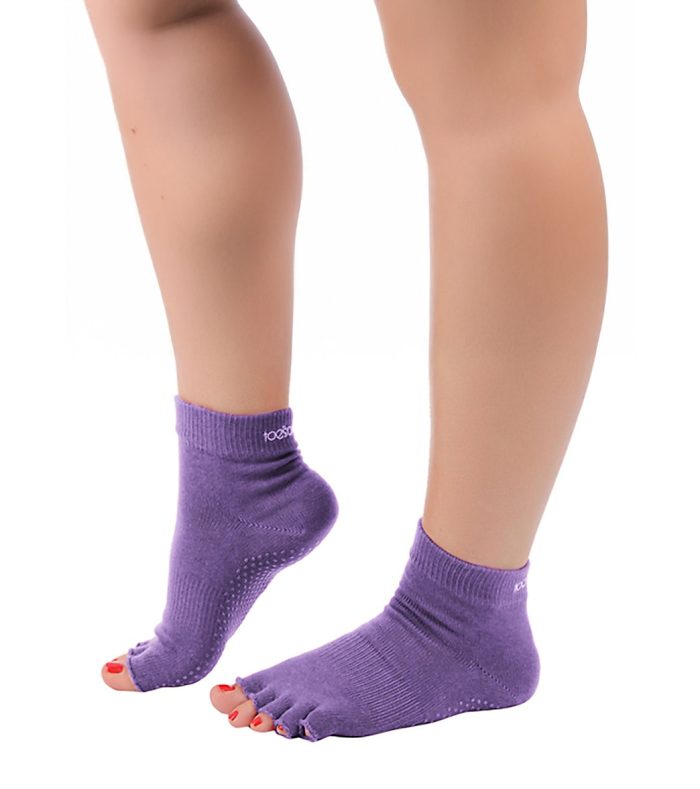 Toesox Ankle Length Half-Toe Yoga Grip Socks - Image 49