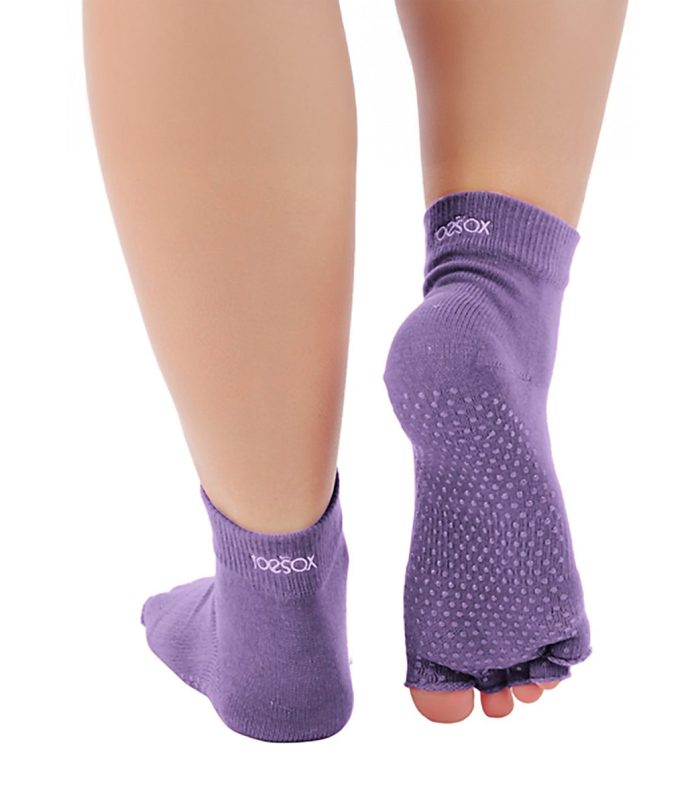 Toesox Ankle Length Half-Toe Yoga Grip Socks - Image 50