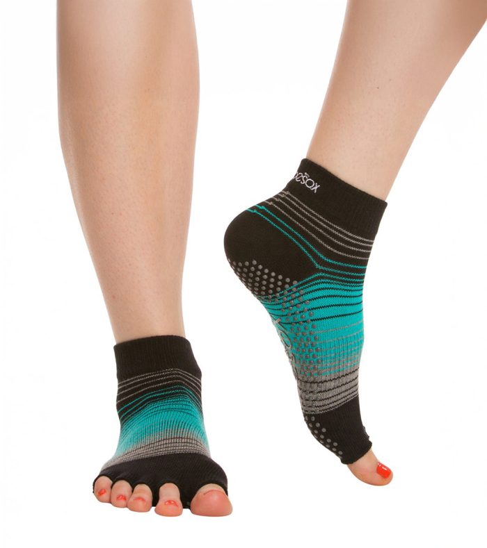 Toesox Ankle Length Half-Toe Yoga Grip Socks - Image 96