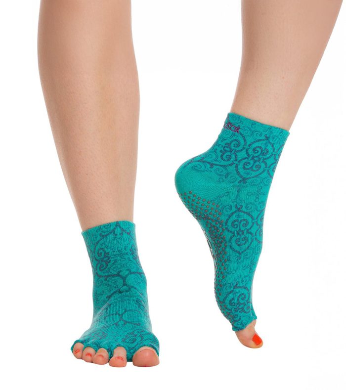 Toesox Ankle Length Half-Toe Yoga Grip Socks - Image 44