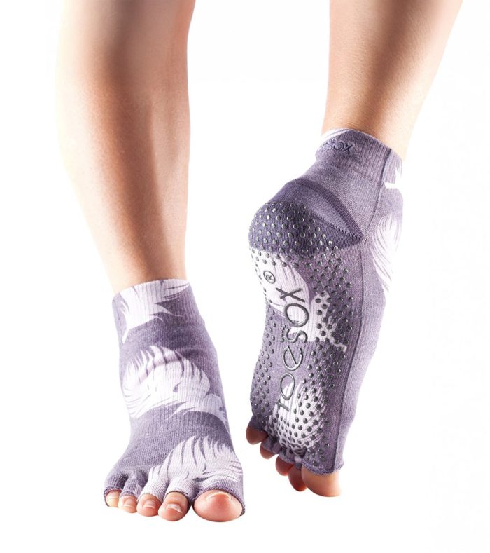 Toesox Ankle Length Half-Toe Yoga Grip Socks - Image 102