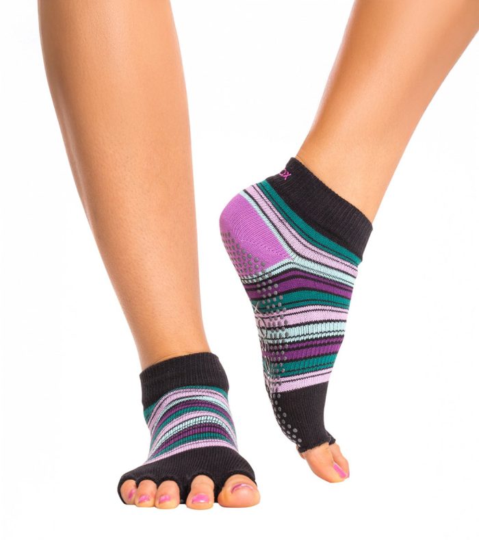 Toesox Ankle Length Half-Toe Yoga Grip Socks - Image 54