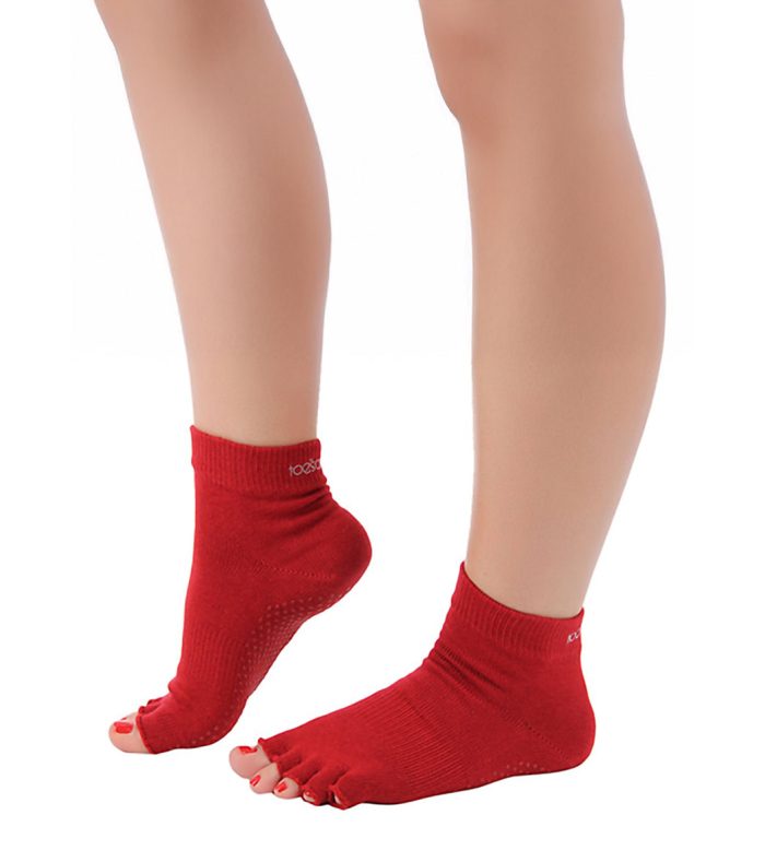 Toesox Ankle Length Half-Toe Yoga Grip Socks - Image 7