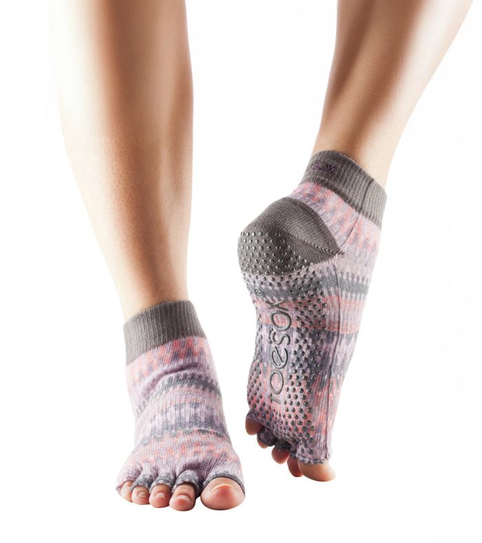 Toesox Ankle Length Half-Toe Yoga Grip Socks - Image 39