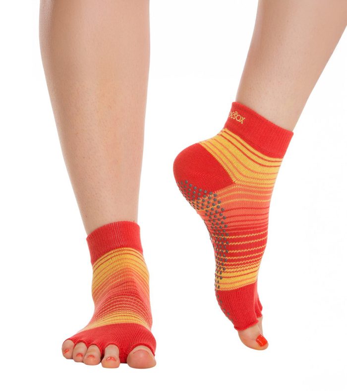 Toesox Ankle Length Half-Toe Yoga Grip Socks - Image 30