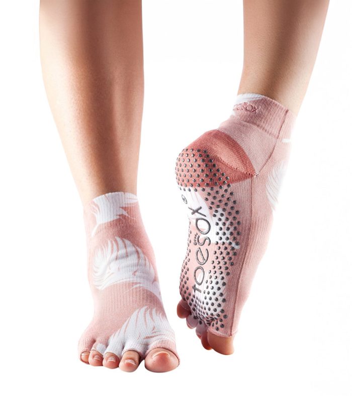 Toesox Ankle Length Half-Toe Yoga Grip Socks - Image 114
