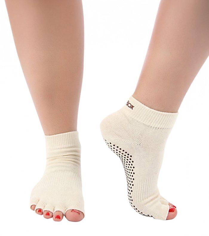Toesox Ankle Length Half-Toe Yoga Grip Socks - Image 72