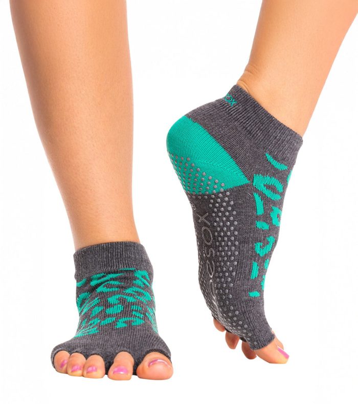 Toesox Ankle Length Half-Toe Yoga Grip Socks - Image 84